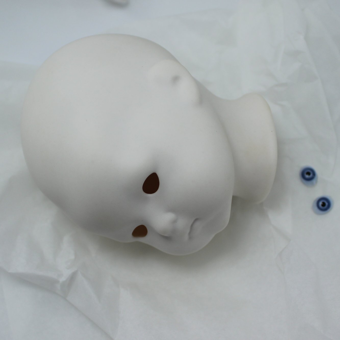 New Bisque Doll Parts Blue Eyes DIY Doll to Paint lovely baby doll