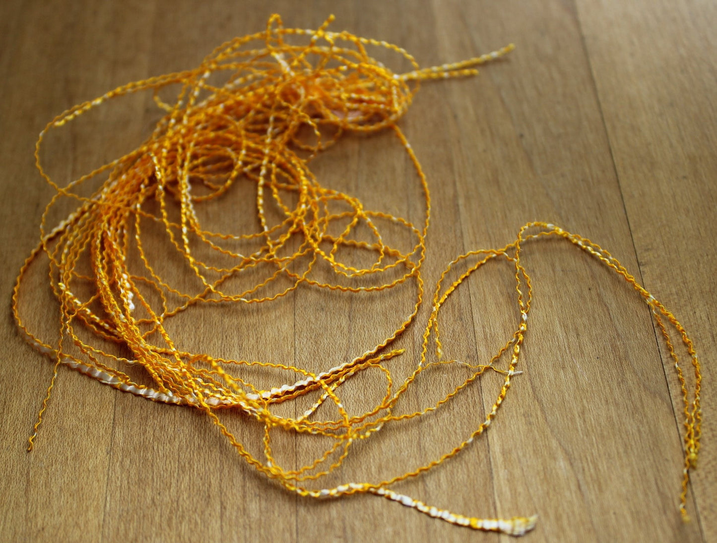 Boussac Antifroiss Fabric Stripe Orange Yellow Heavy Weave 2 Yards X 45" DIY Decor designer fabric