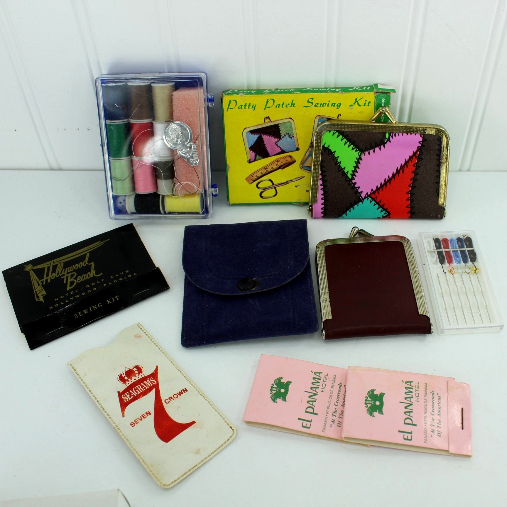 Collection Sewing Kits Advertising Seagrams 7 Hotels Box Thread & Bobbins Accessories leather snap kit