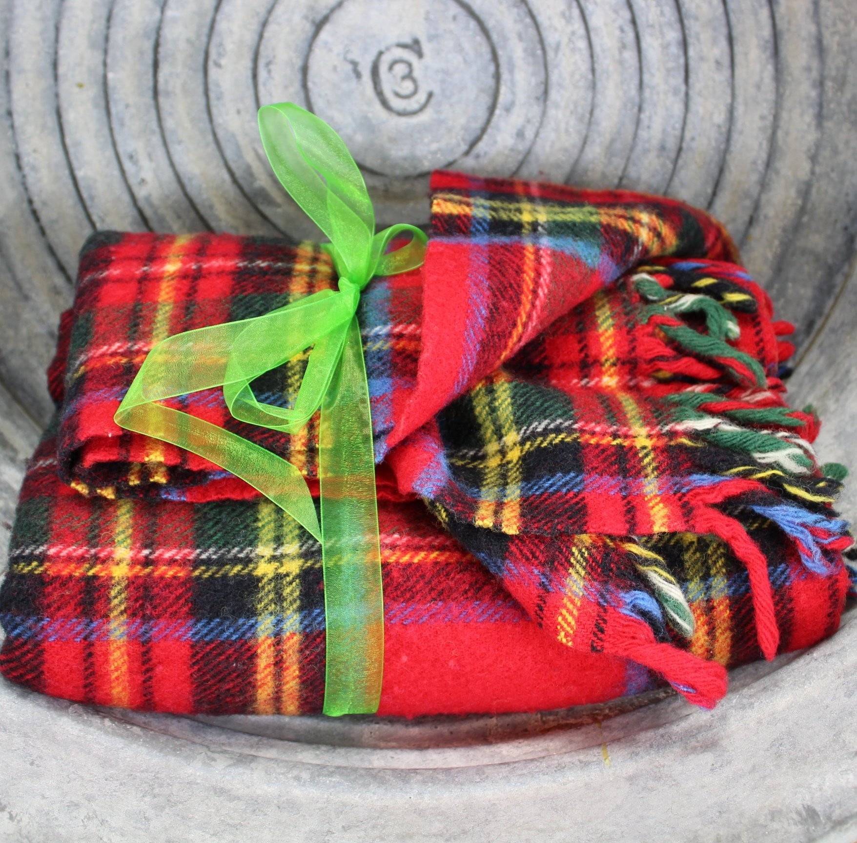 crest cannon red plaid throw