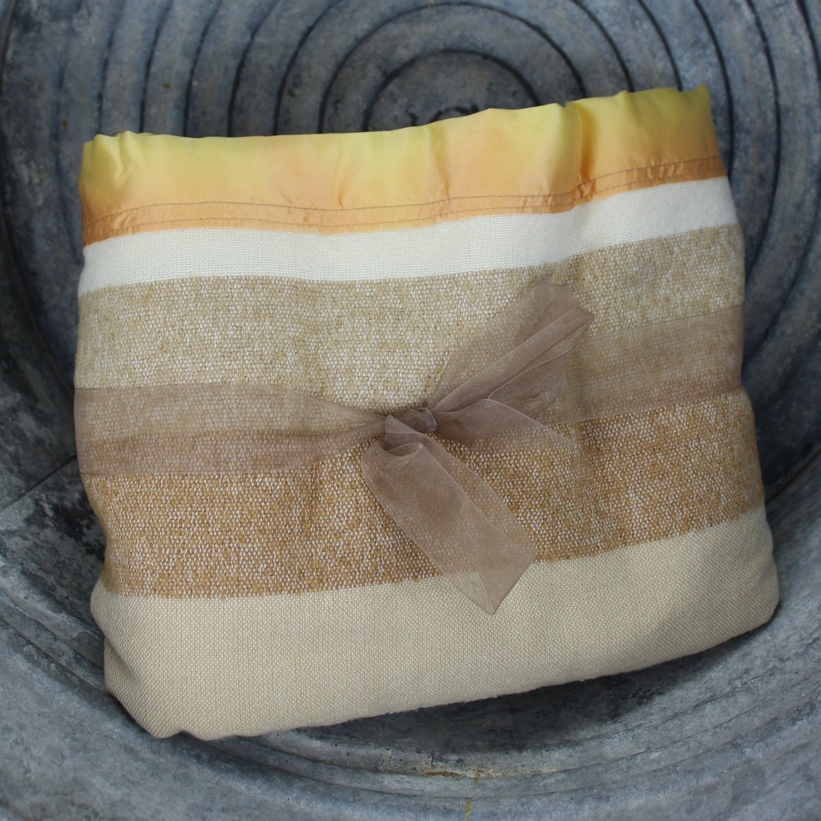 hand made blanket light weight wool blend ombre ribbon binding