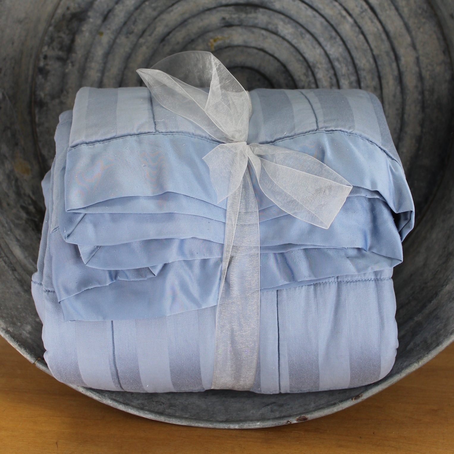 Ralph Lauren Coverlet Comforter Blue Cotton Poly Fill 104" X 82"  King