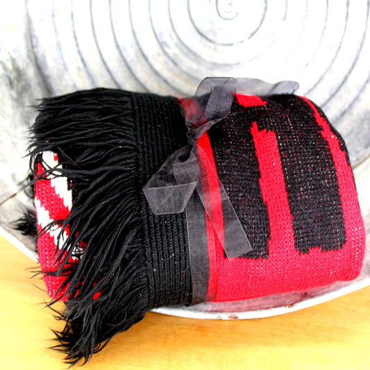 JC Knitwear Acrylic Sweater Knit Throw Blanket "Detroit Red Wings" "Hockey Town" 59" X 62" 