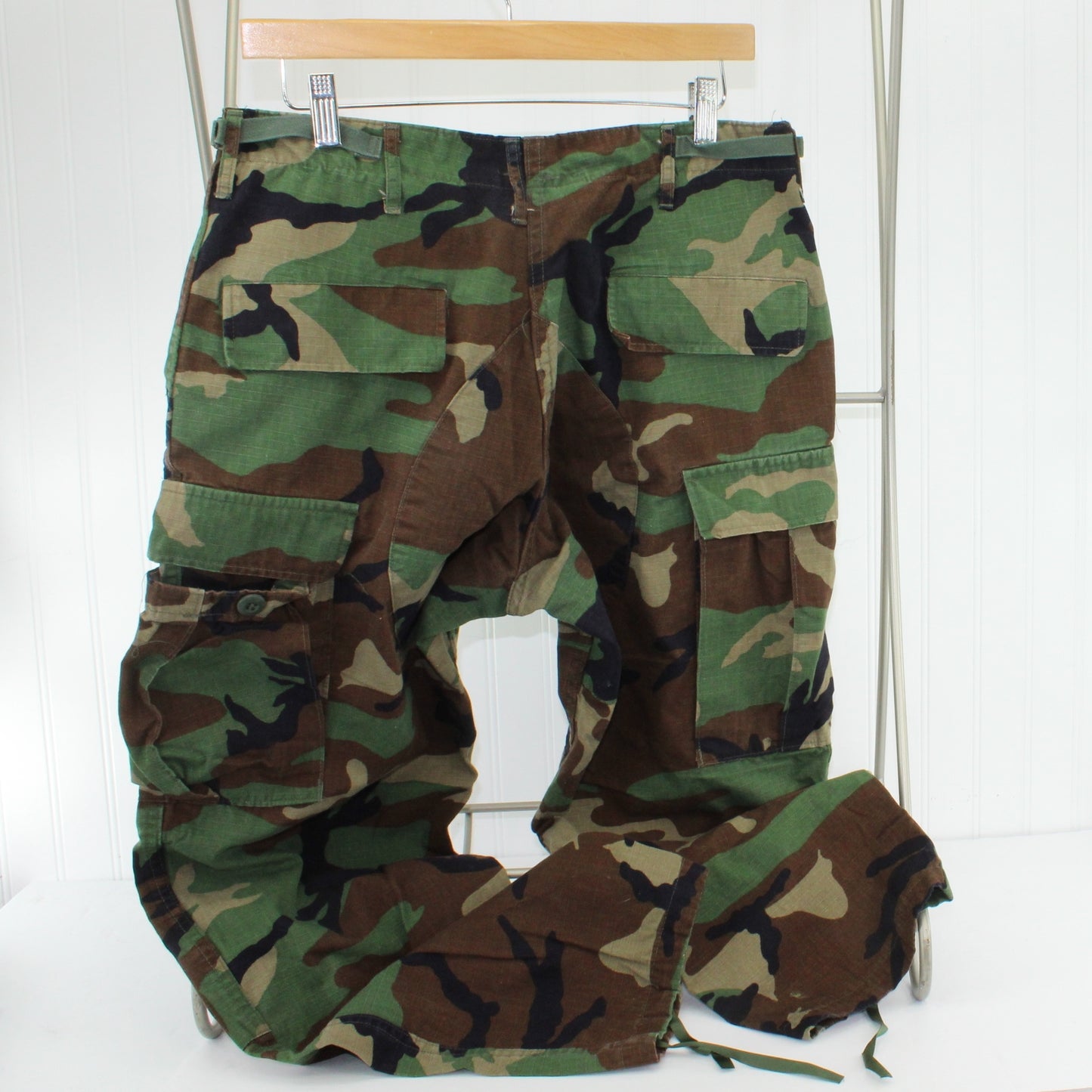 Propper 100% Cotton Camo Military Pants 6 Pockets Tie Leg M/R Adjust Waist Size hunting camping