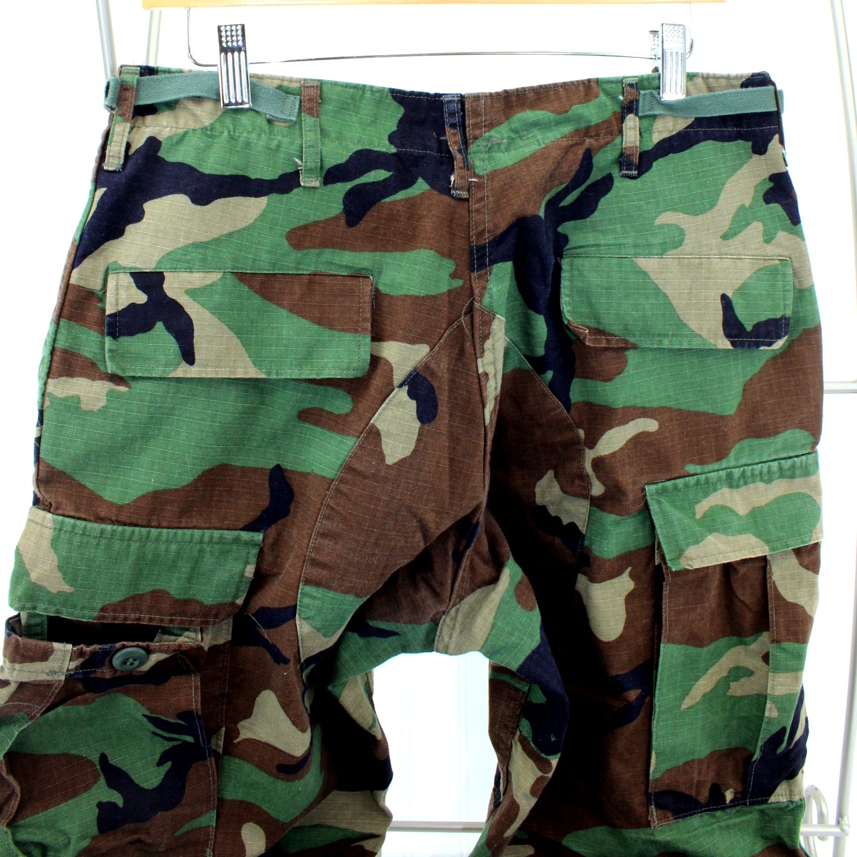 Propper 100% Cotton Camo Military Pants 6 Pockets Tie Leg M/R Adjust Waist Size all gender fit