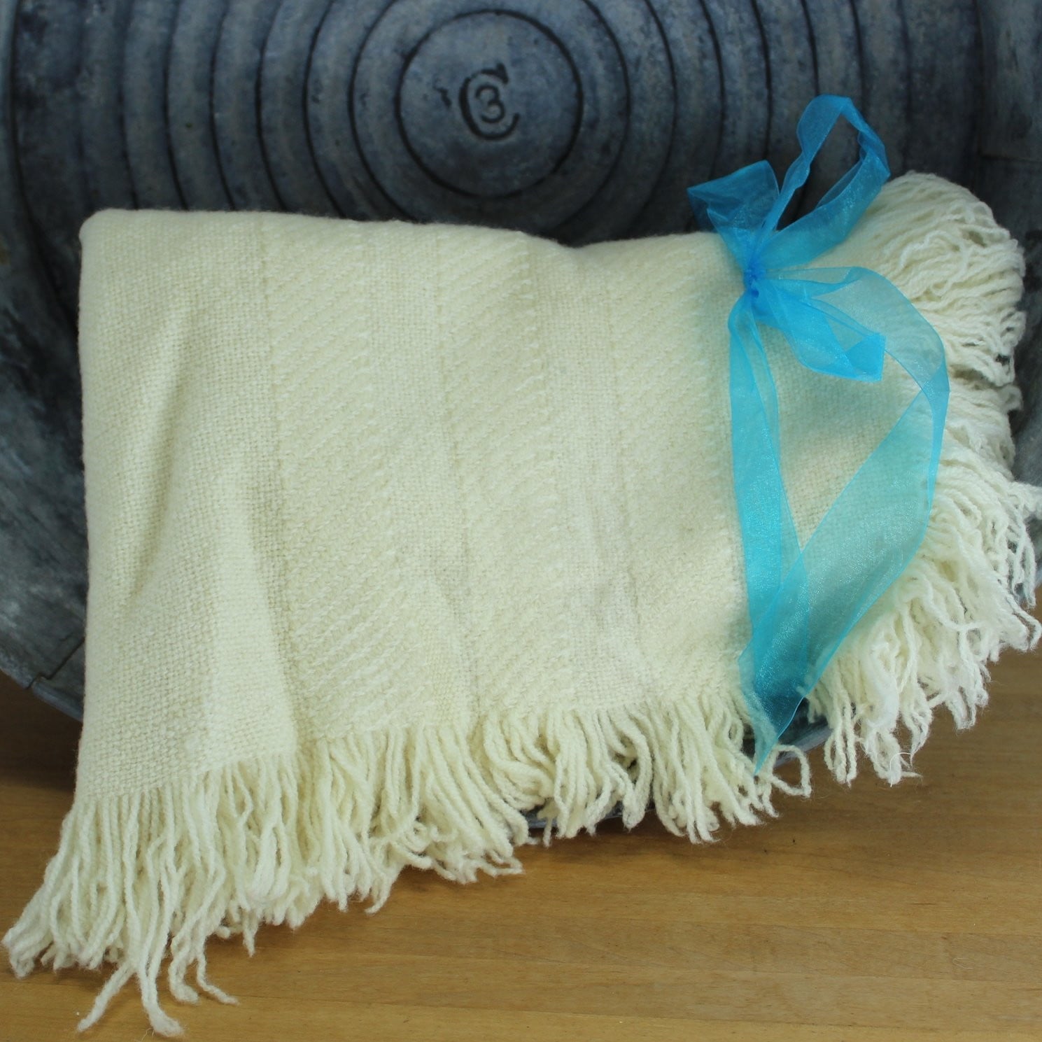 lovely ivory throw would believe from Churchill Weavers but no tag remains