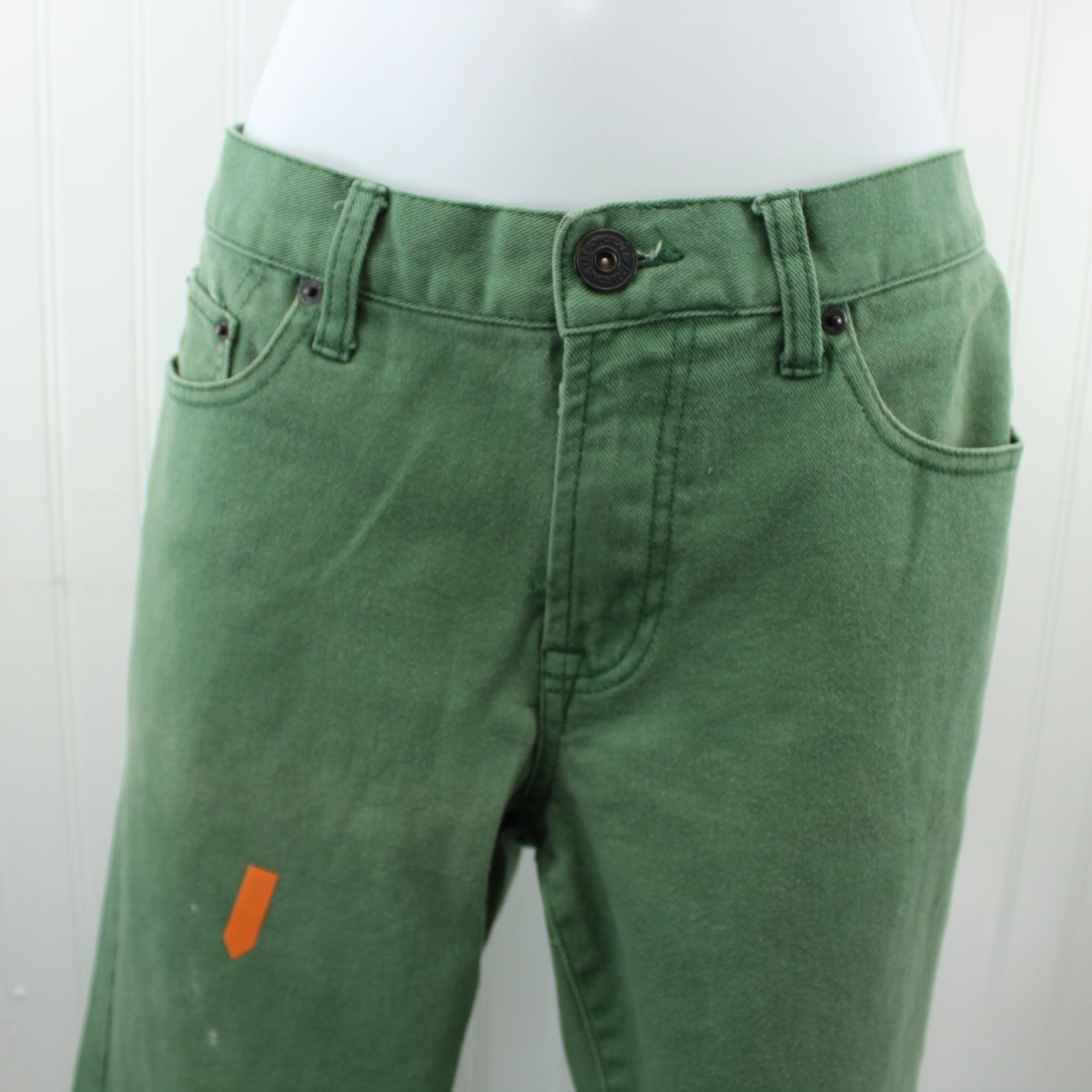 Aeropostale Bowery Vintage Slim Straight Jeans Green Cotton 98% Spandex 2% Size 32/34 intact condition photo minor spot