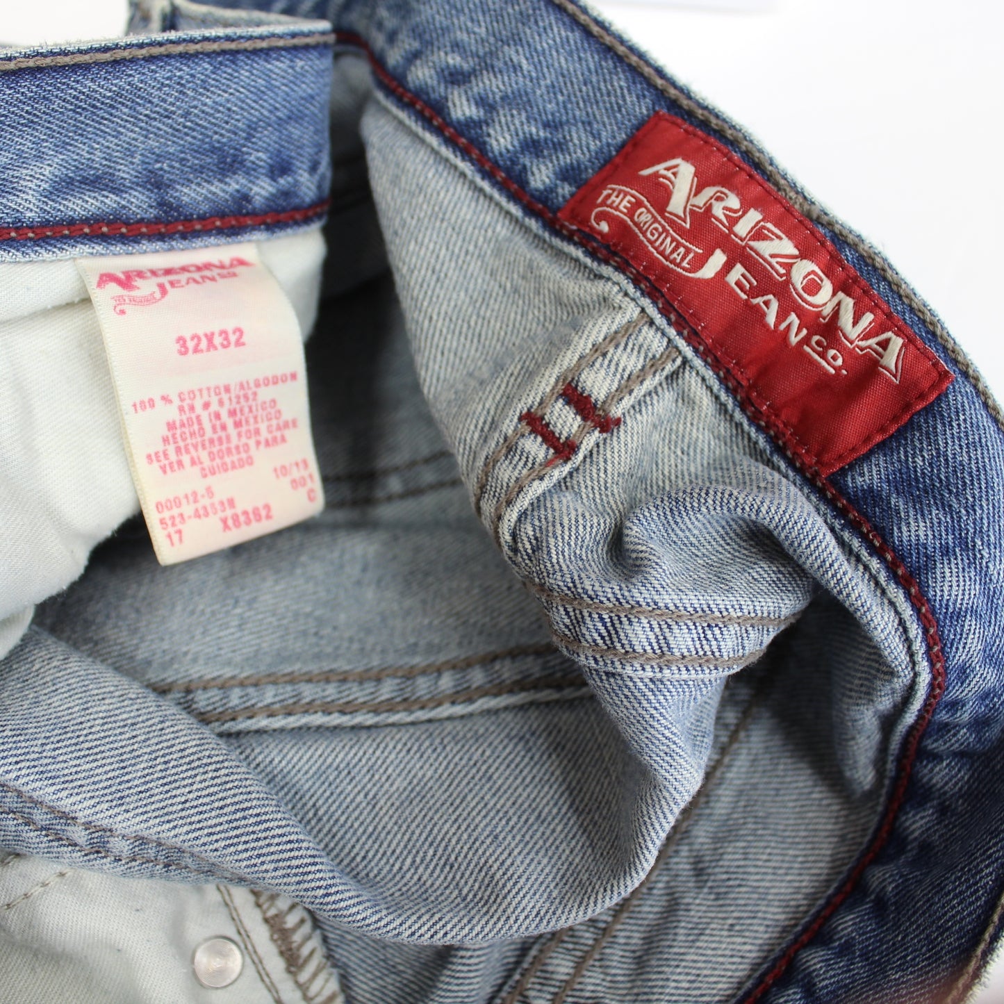 Arizona 100% Cotton Jeans Blue Straight Cut 32X32 orig tags X8362