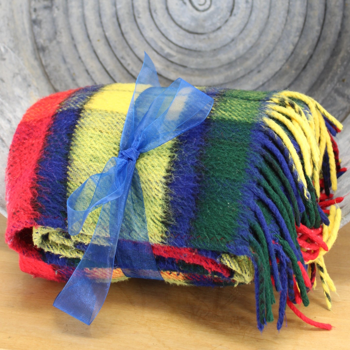 Samuel Tweed & Co Royal Scot Acrilan Throw Blanket - Primary Color Plaid