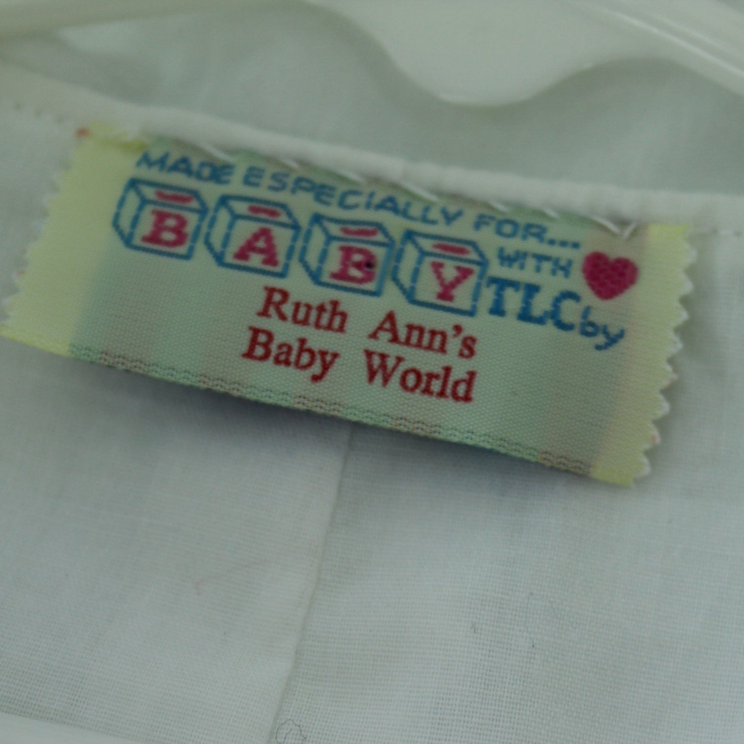 Sailor Design Baby White Faille Romper Ruth Ann Baby's World original maker tag