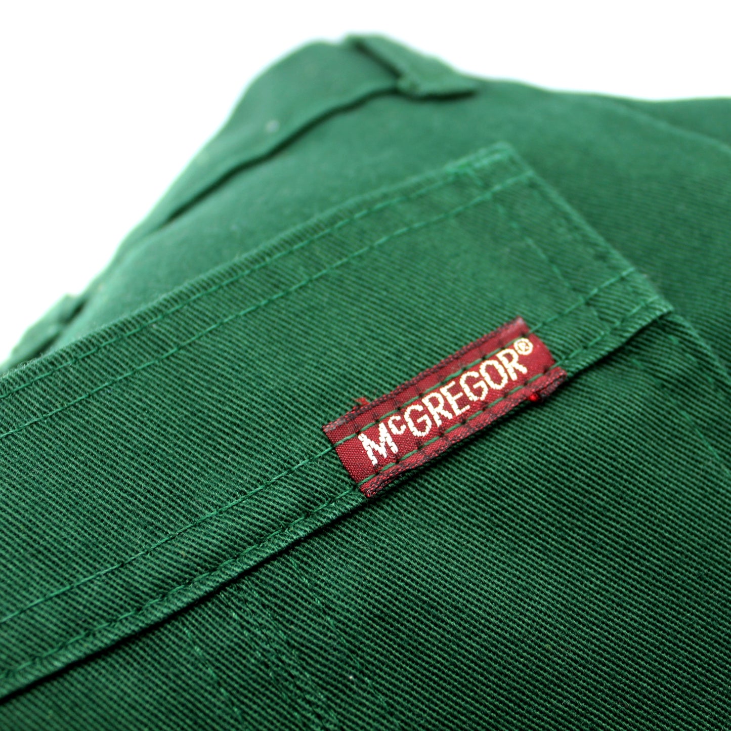 Early 1960s McGregor Womens Straight Hi Rise Mom's Pants Dark Green Twill Waist 29" original tag copper button zipper