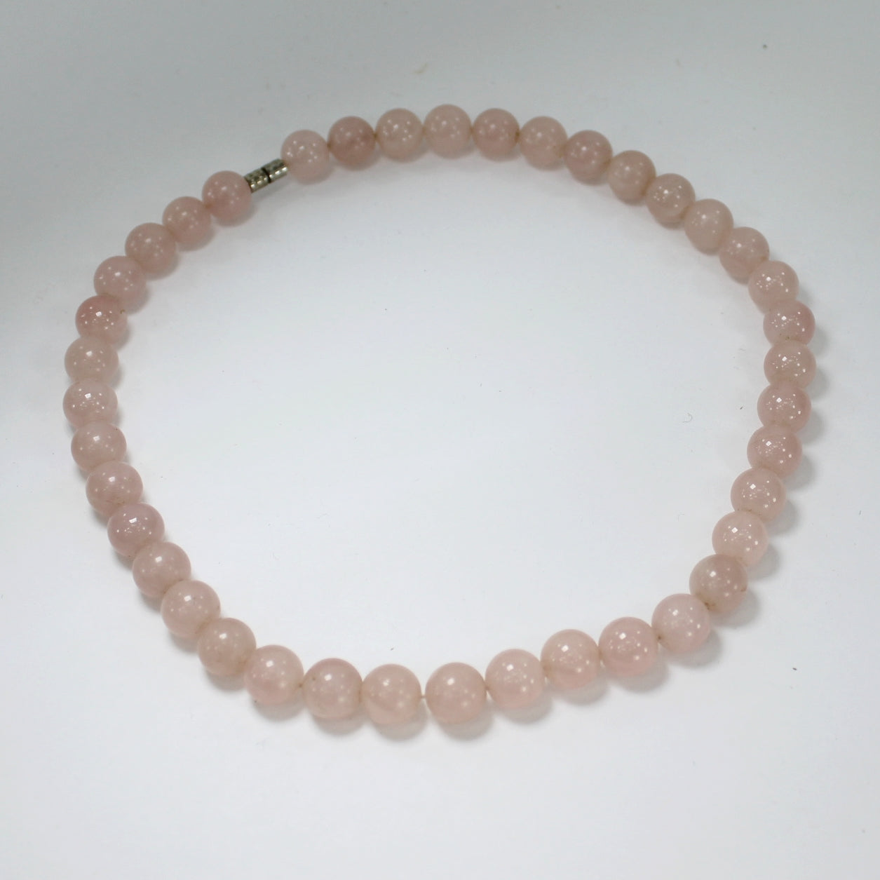 Lovely Natural Rose Quartz Necklace Egypt Round Luminous Pink Perfectly Matching Beads excellent beads for diy necklace 