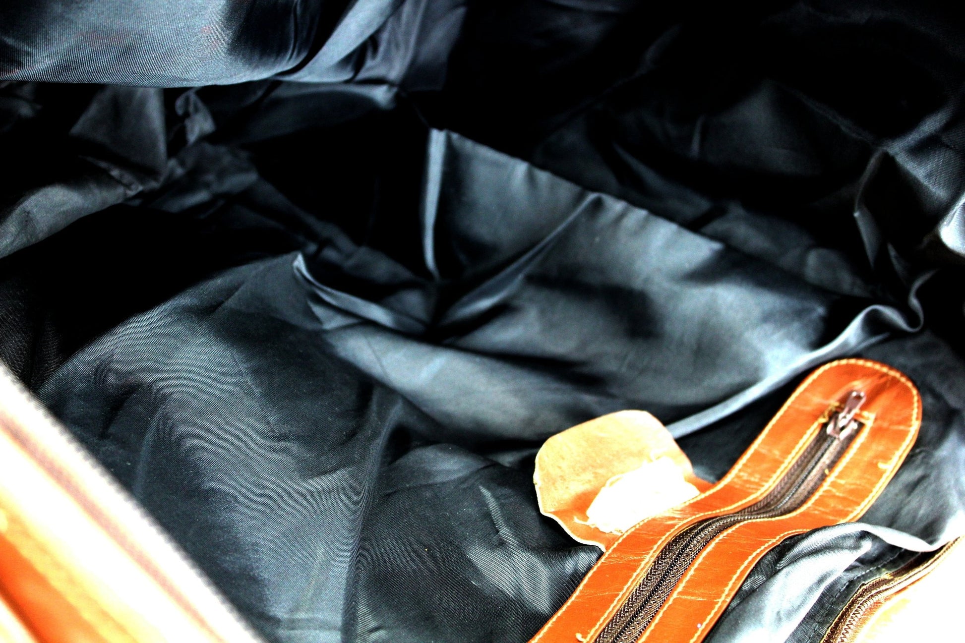 Flores Bags Leather Sling Shoulder Tote Carryall Bag - Tie Shoulder Handle - Extra Large  black lining