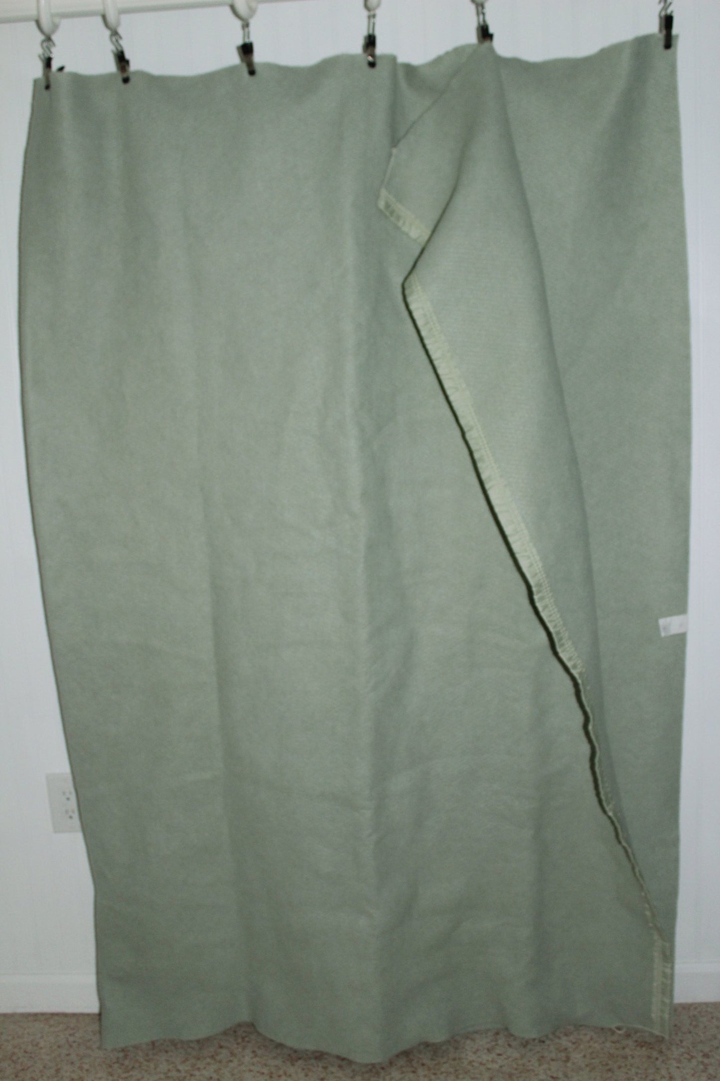 Polyester Sheet Blanket Mossy Green  69" X 90 all Year Use 100% poly