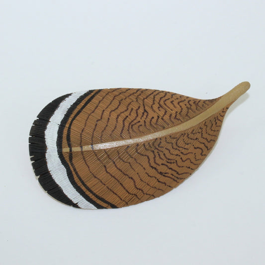 Wm Schermerhorn Wood Feather Pin Carved Painted Wood Duck Rochelle Ill & Okeechobee Fl Carver