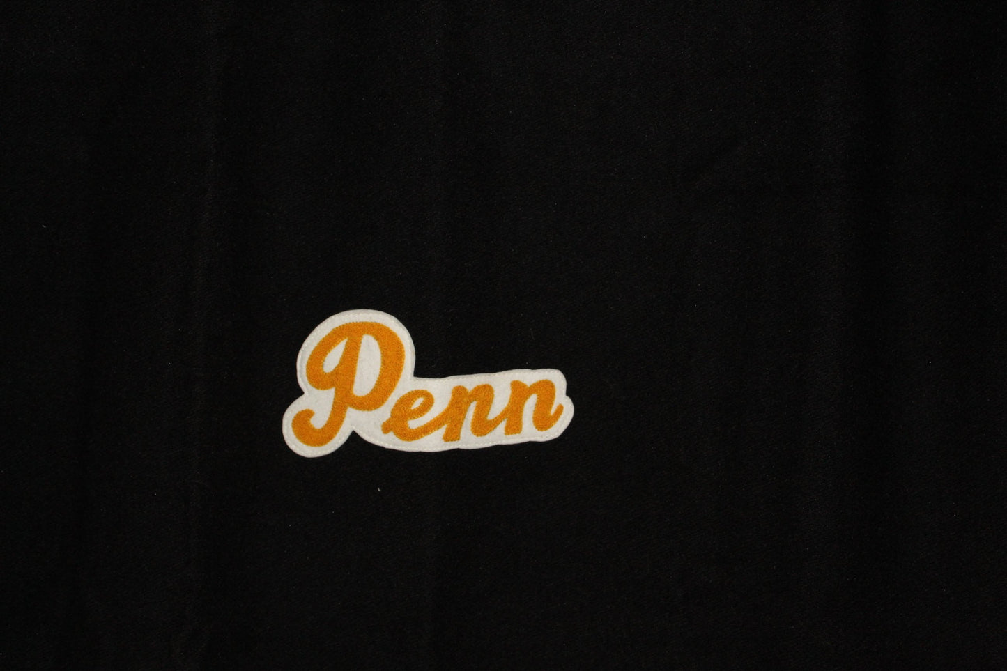 PENN Black Wool Throw Stadium Blanket Vintage Felt Frieze Gold Logo kingsmen