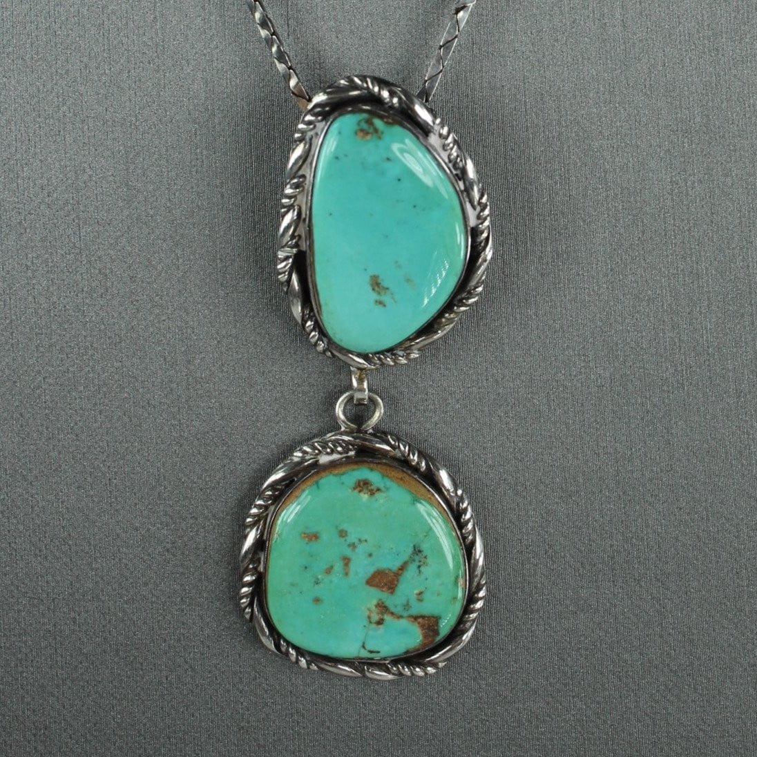 Turquoise Double Pendant Navajo Vintage bought artisan direct