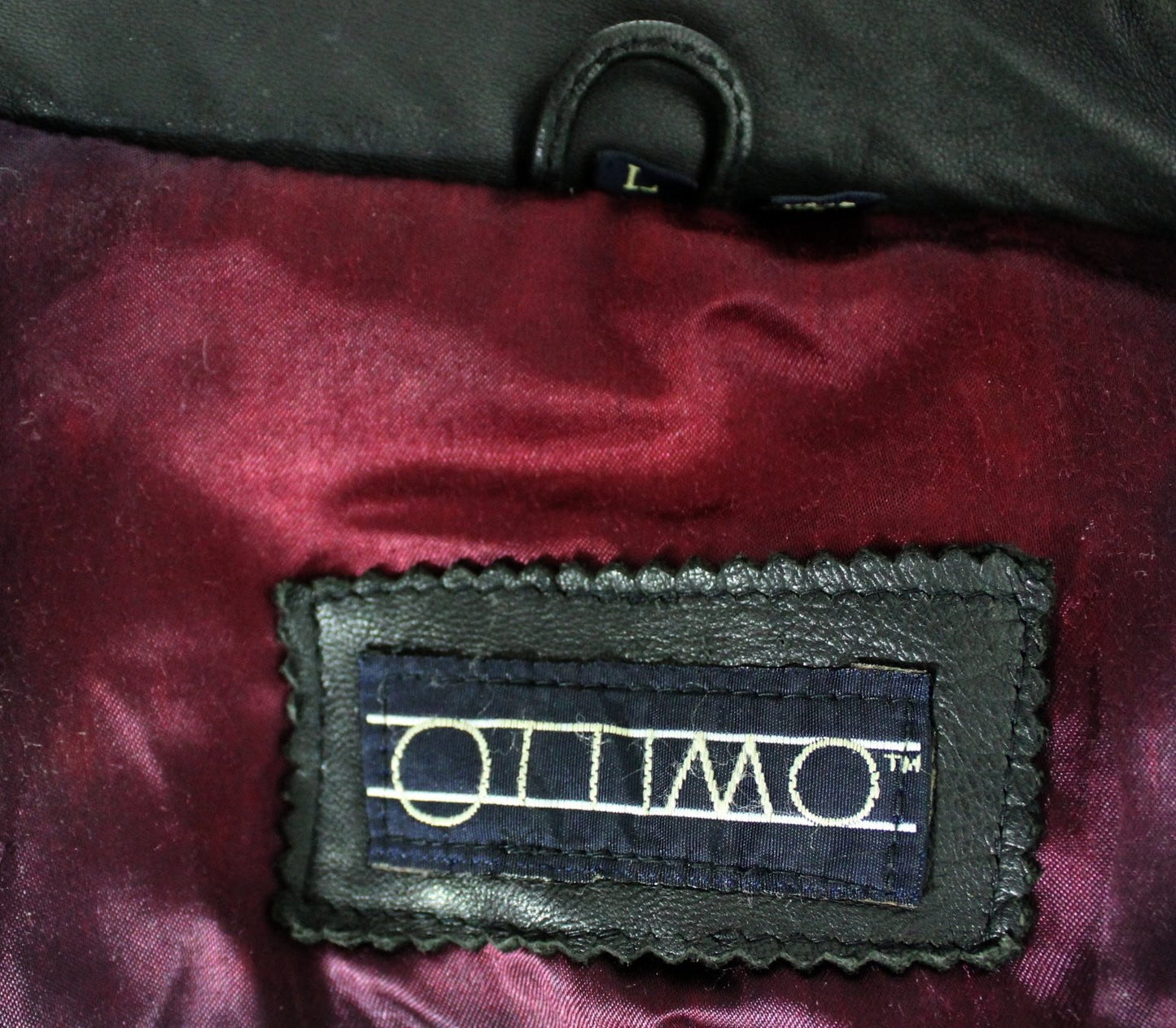 Ottimo Leather Black Bomber Jacket L Vintage - Soft Supple Warm original tag