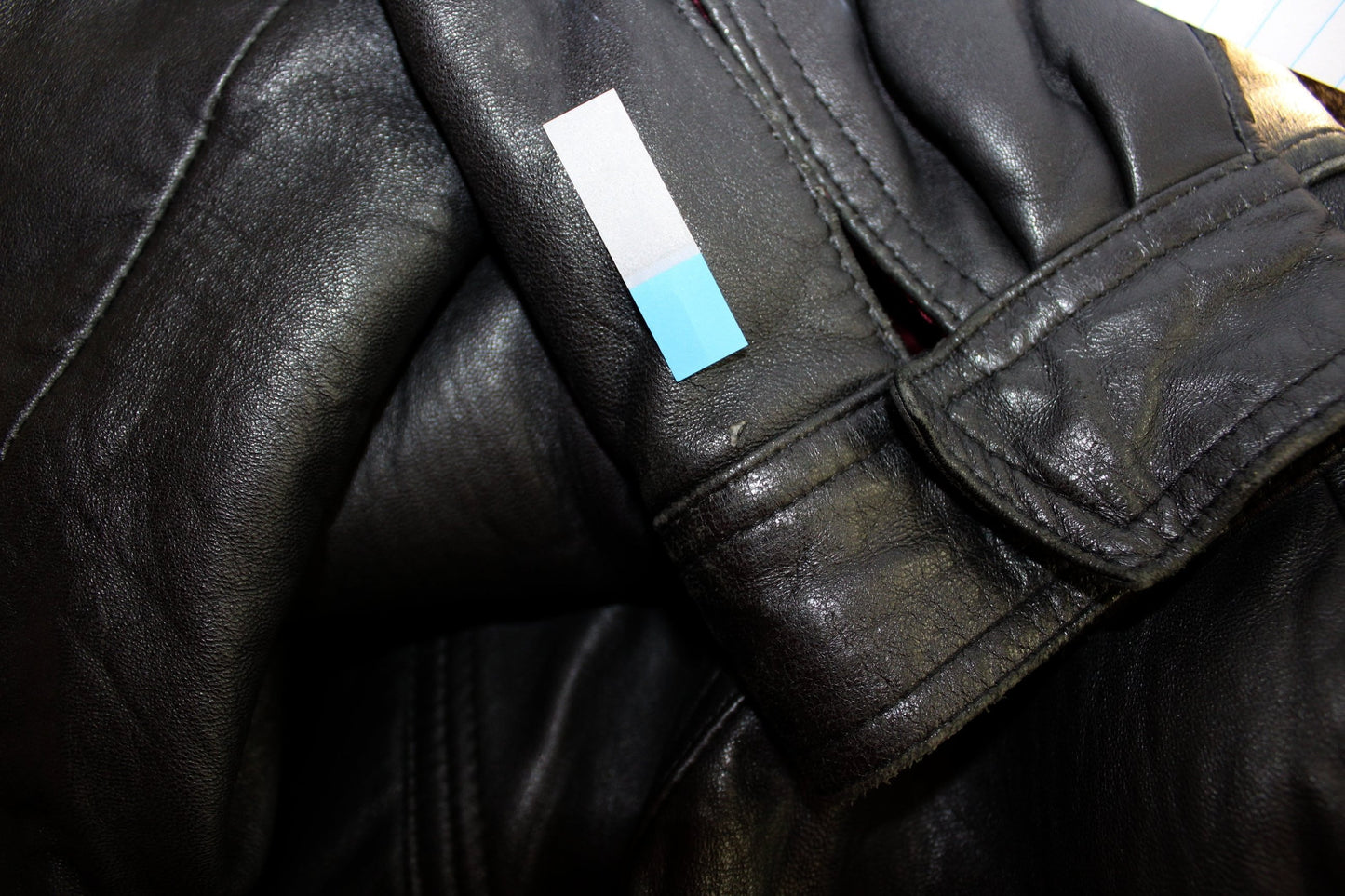 Ottimo Leather Black Bomber Jacket L Vintage - Soft Supple Warm snap cuffs