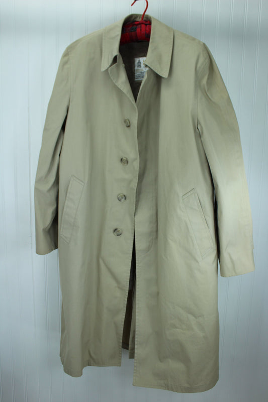 USA Vtg London Fog Maincoats Mens 42L - Removable Lining - Washable All Weather