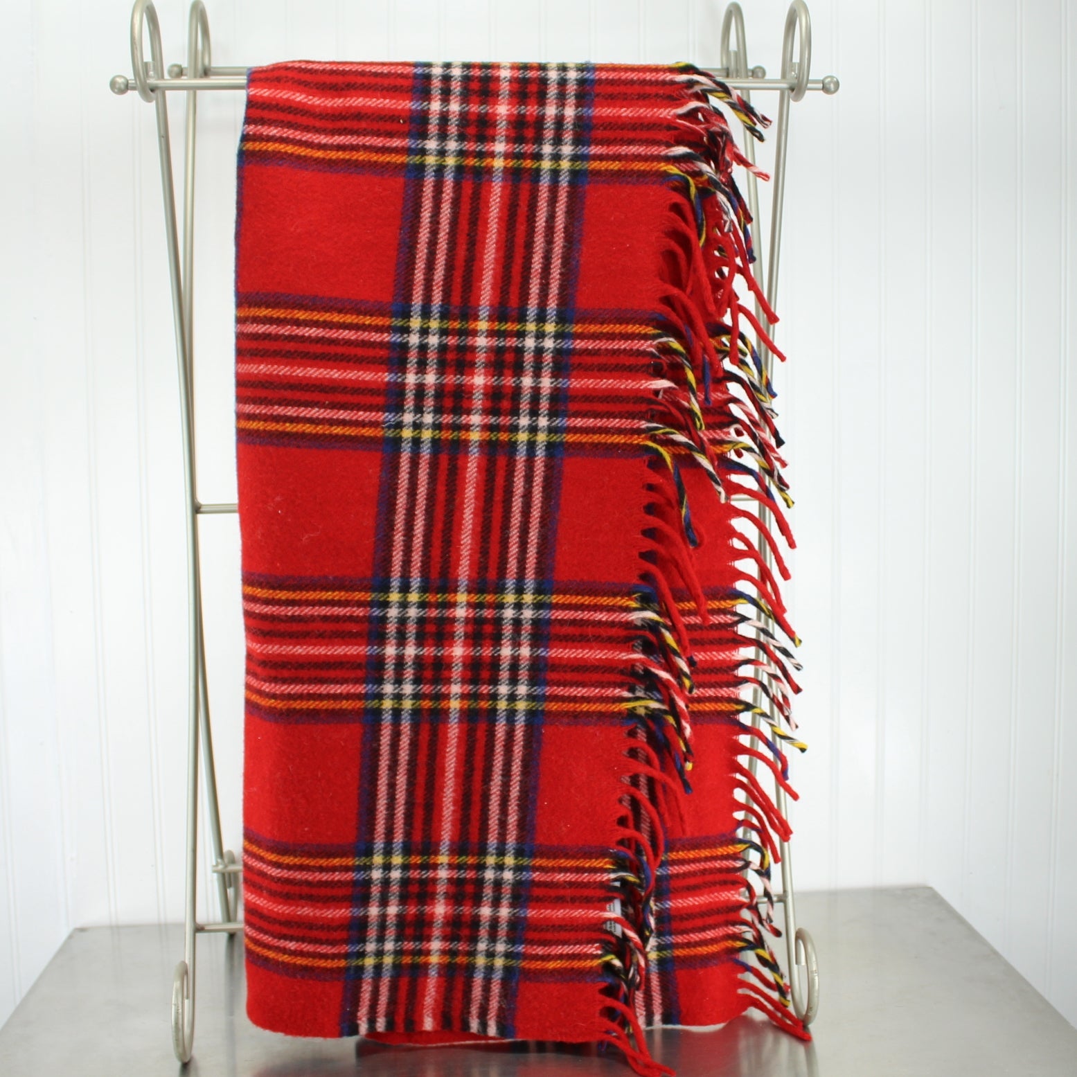 Faribo Classic Wool Throw Blanket Red Plaid - 54" by 50" USA sofa throw stadium blanket