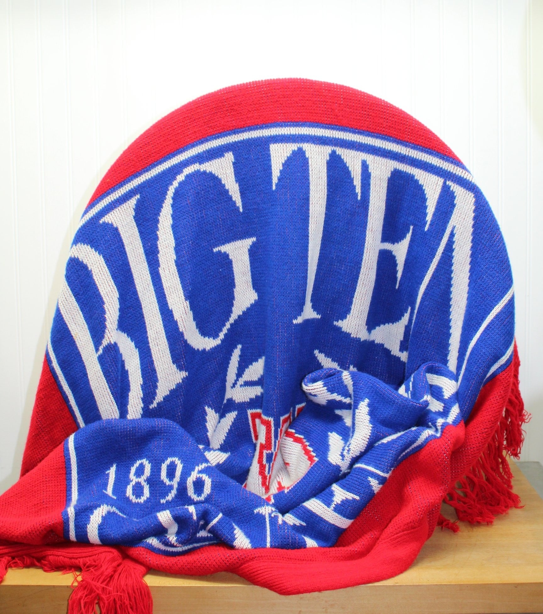 Big Ten Centennial Collectible Throw Blanket -  1896 -- 1996 - Wisconsin vintage 1996