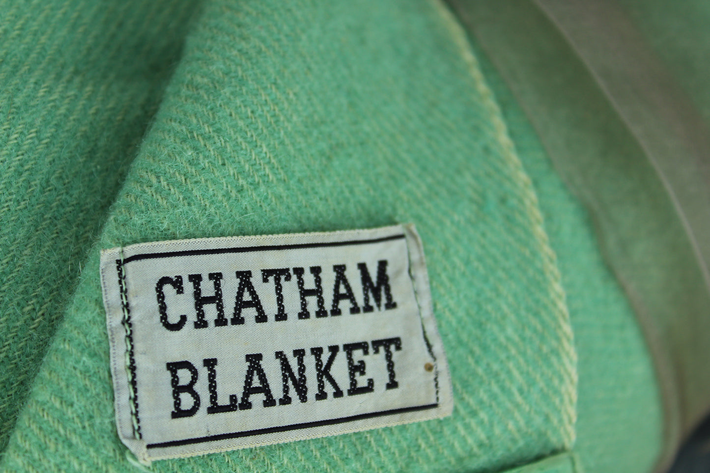 Chatham Wool Blanket - 1940s 50s - Green Soft Nice Weave - 66" X 79" not scratchy