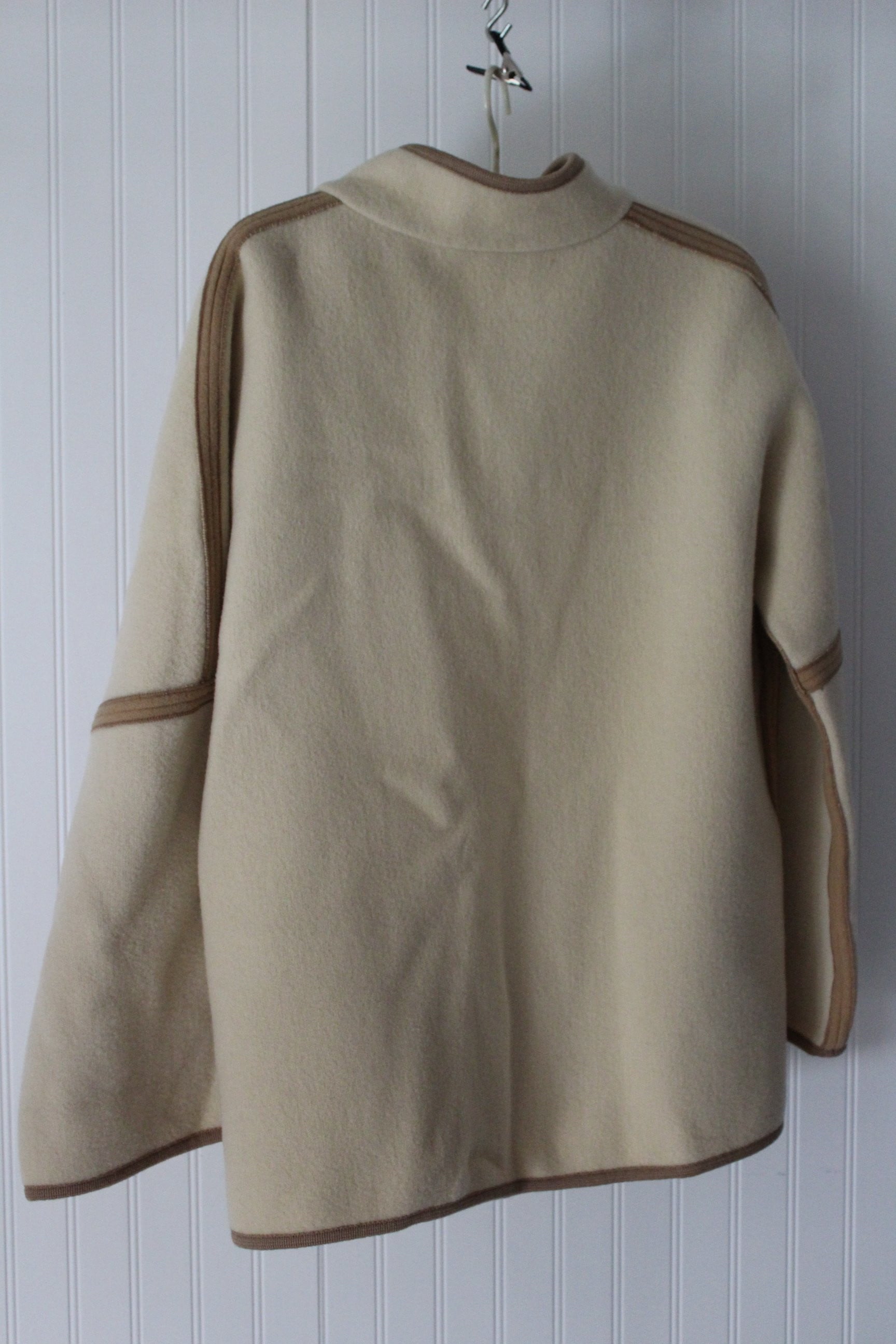 Cuddlecoat Wool Turnaround Jacket - Reversible Cream Tan - Medium