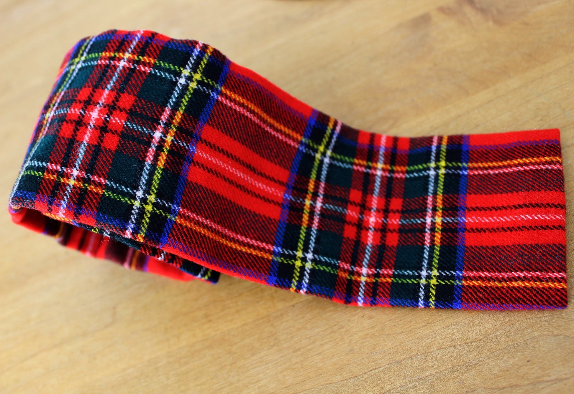 Rooster Vintage Wool Necktie - Rare Royal Stewart Tartan Scotland - 54" X 3" marked Bob Horsley's