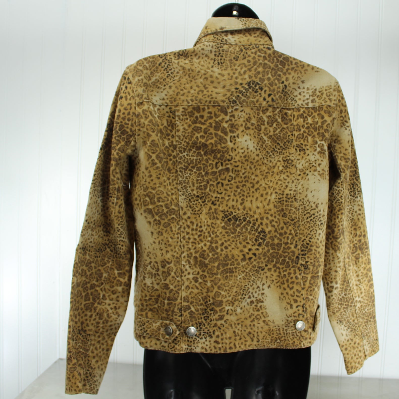 Chico’s leopard animal print 2024 zip up jacket