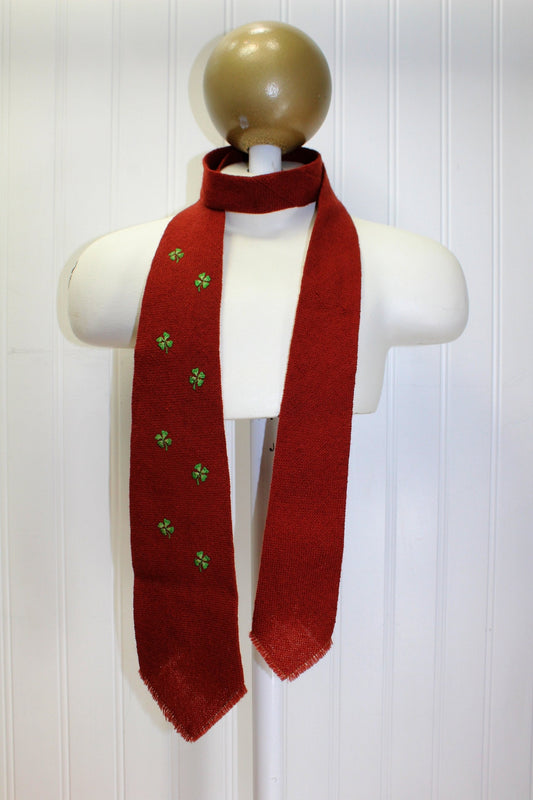 TEWA Embroidered Wool Necktie - Native American Hand Loomed - Santa Fe Mkt