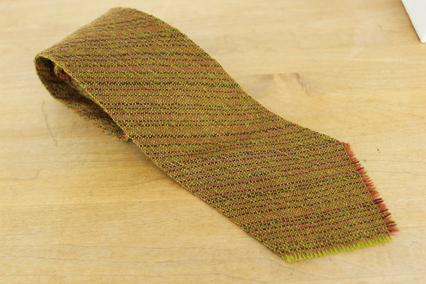 Berea College Student Craft Collectible Necktie - Wool Hand Woven Lovely Weave Berea Kentucky