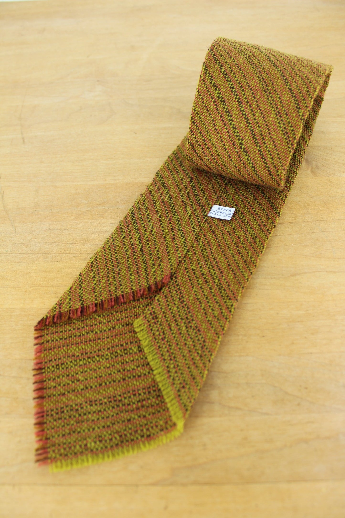 Berea College Student Craft Collectible Necktie - Wool Hand Woven Lovely Weave one of kind