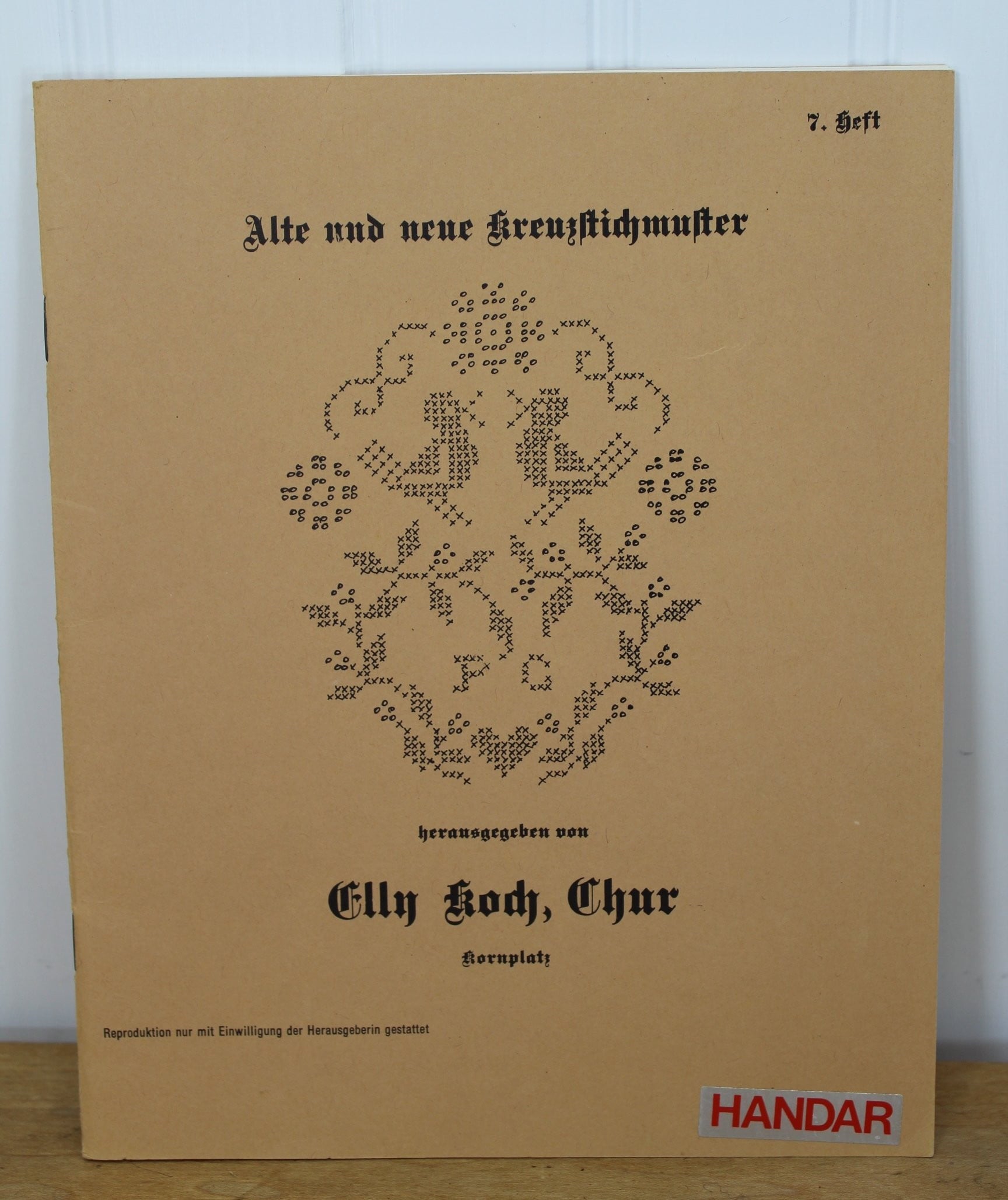 Elly Koch Switzerland "Old and New Crosstitch"  Patterns Swiss German Handar excellent 1980s condition