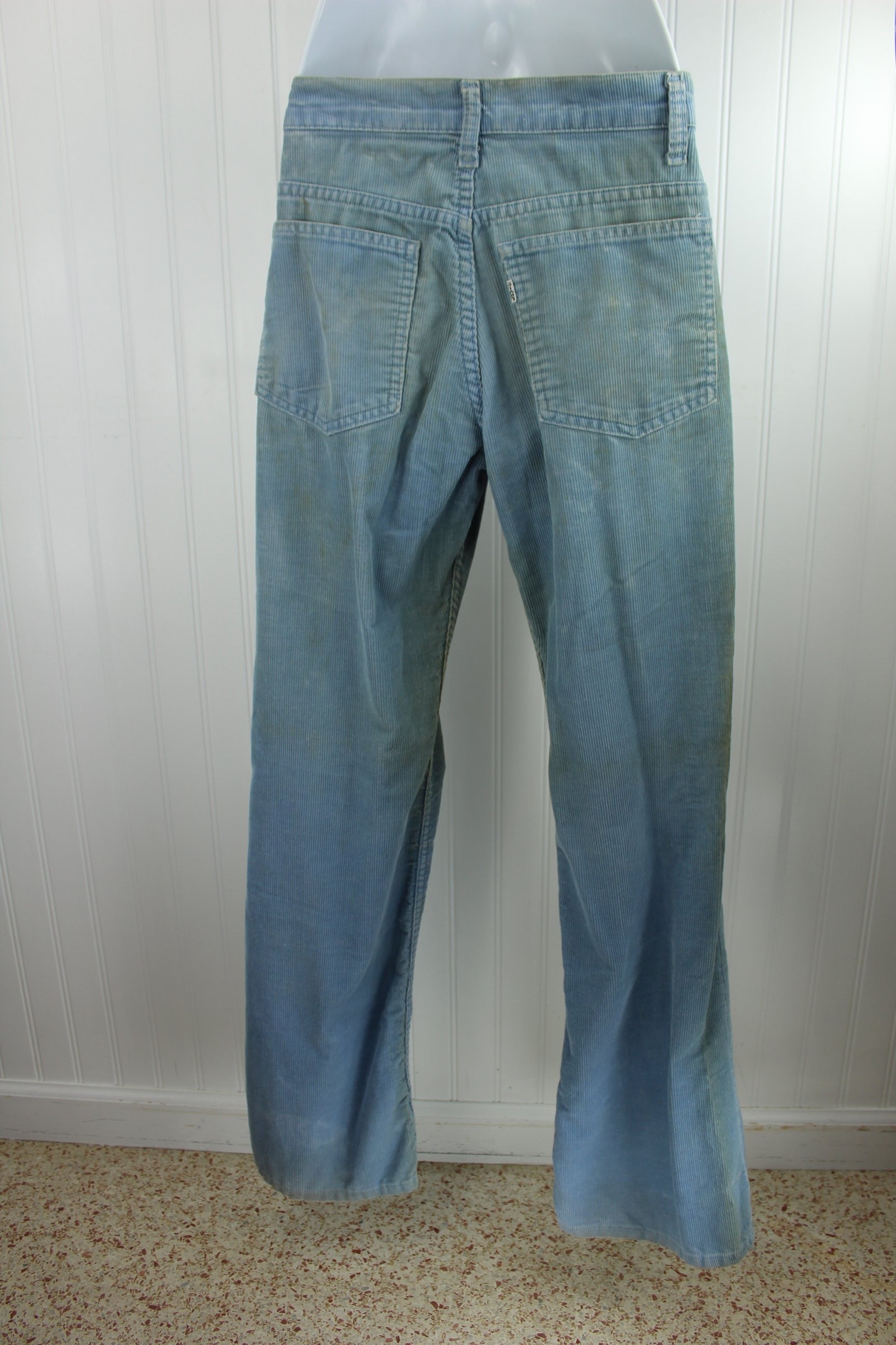 Vintage Levi's Skate Boarder Distressed Blue Cord Jeans 517 - Early 1990s - White Tab grunge