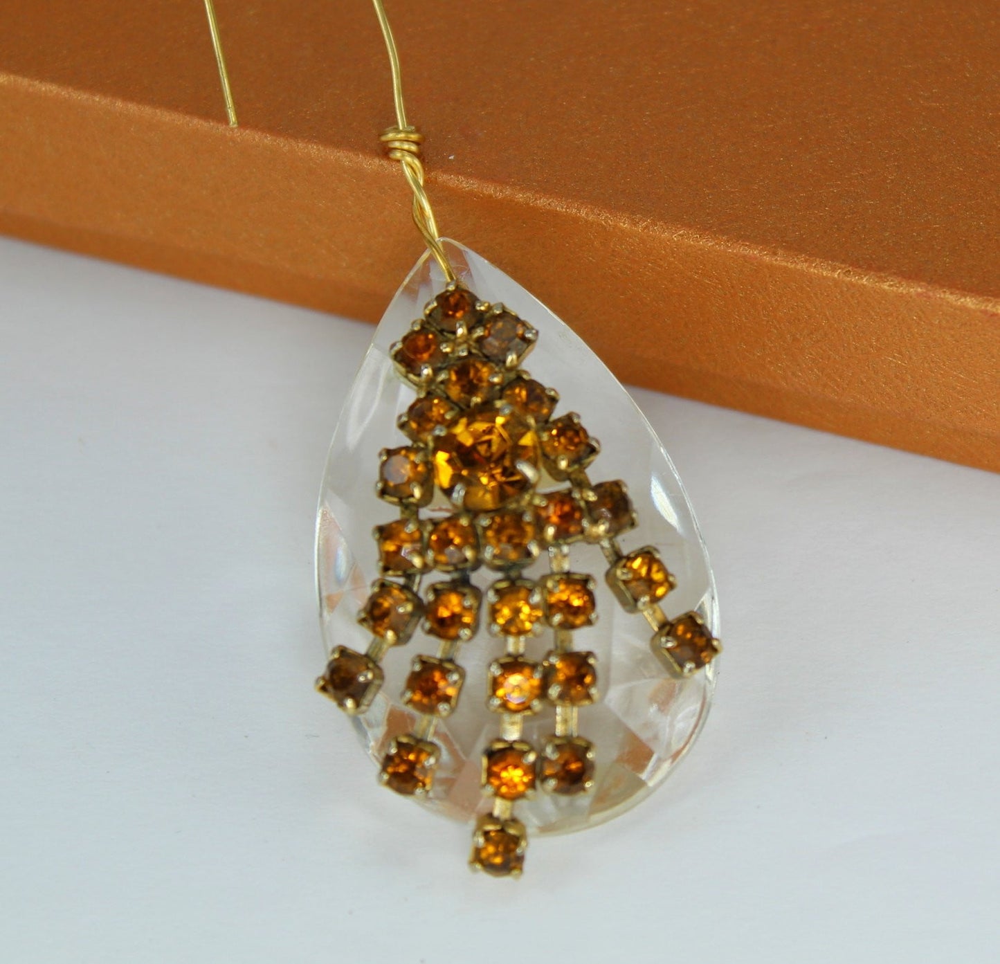 Glass Prism Jewel Pendant Ornament Holiday All Season Sun catcher necklace