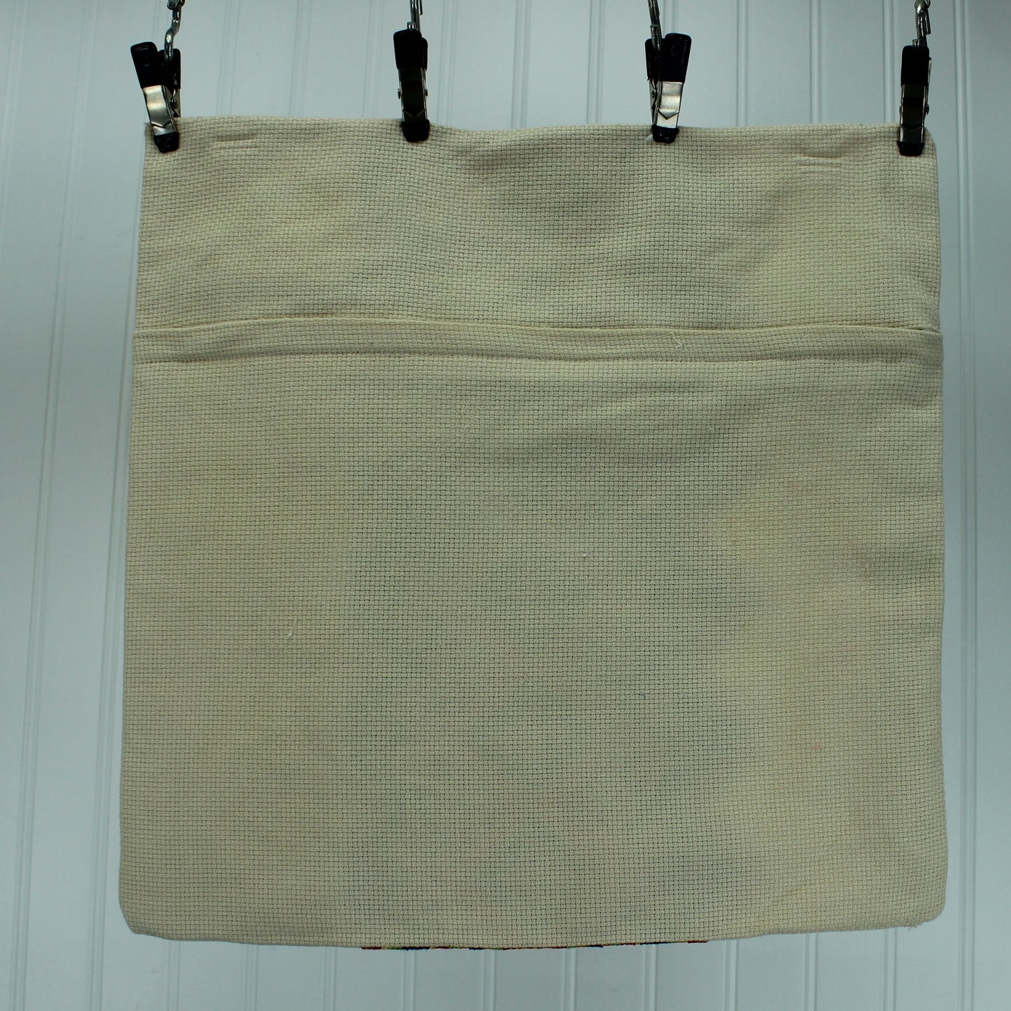 Ukraine Vintage Hand Made Woven Pillow Cover Older Estate Item back zipper