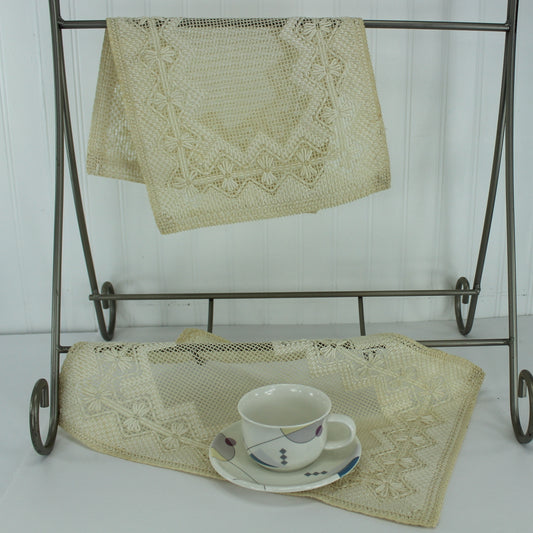 Set 2 Woven Place Mats Ivory Natural Hand Made