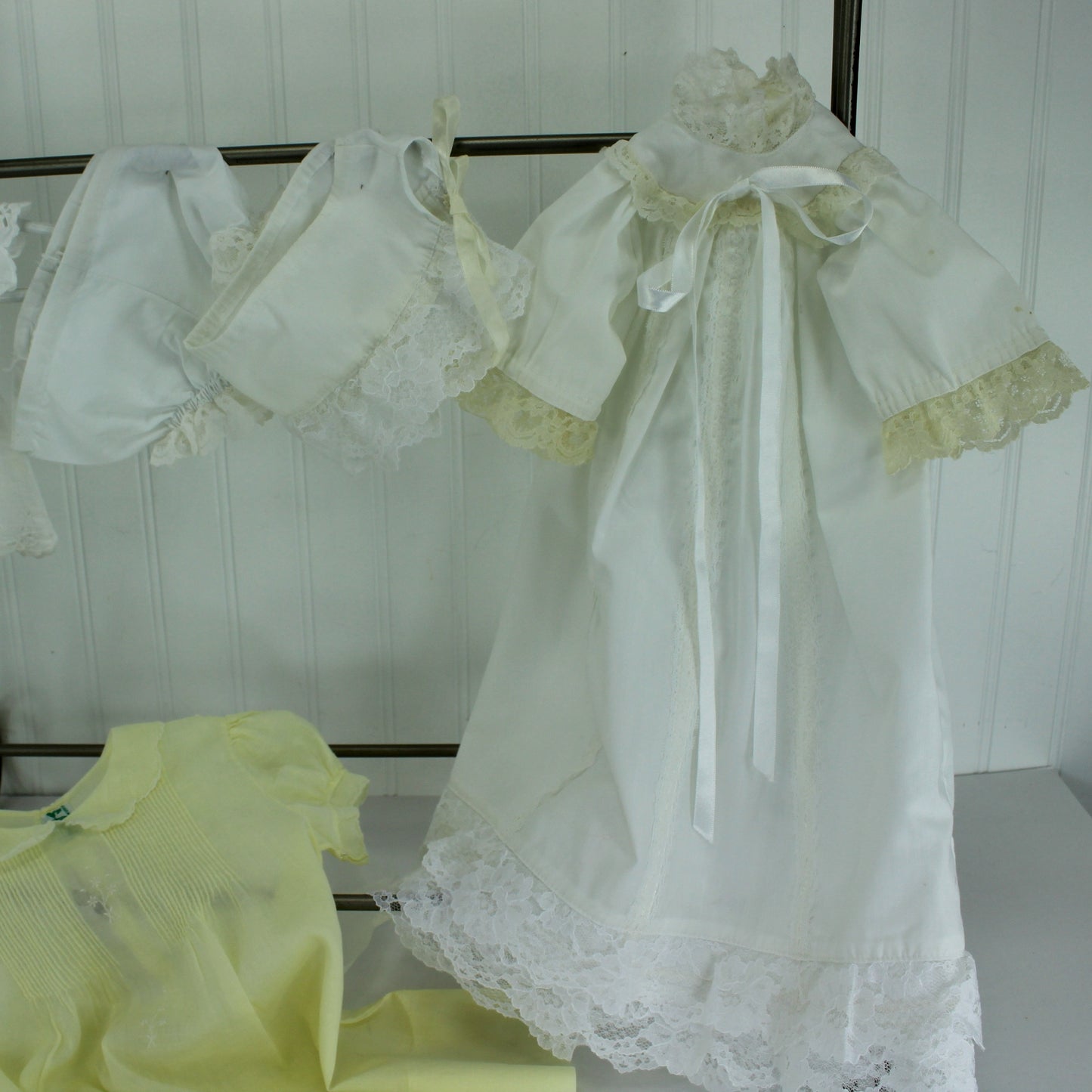 Collection Infant Doll Clothing Antique Vintage bonnet panties
