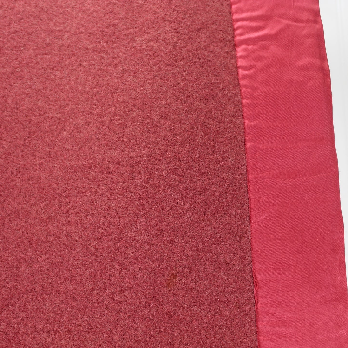 Rosie Red Wool Blanket Matching Satin Binding Special Price 72" X 88" Used