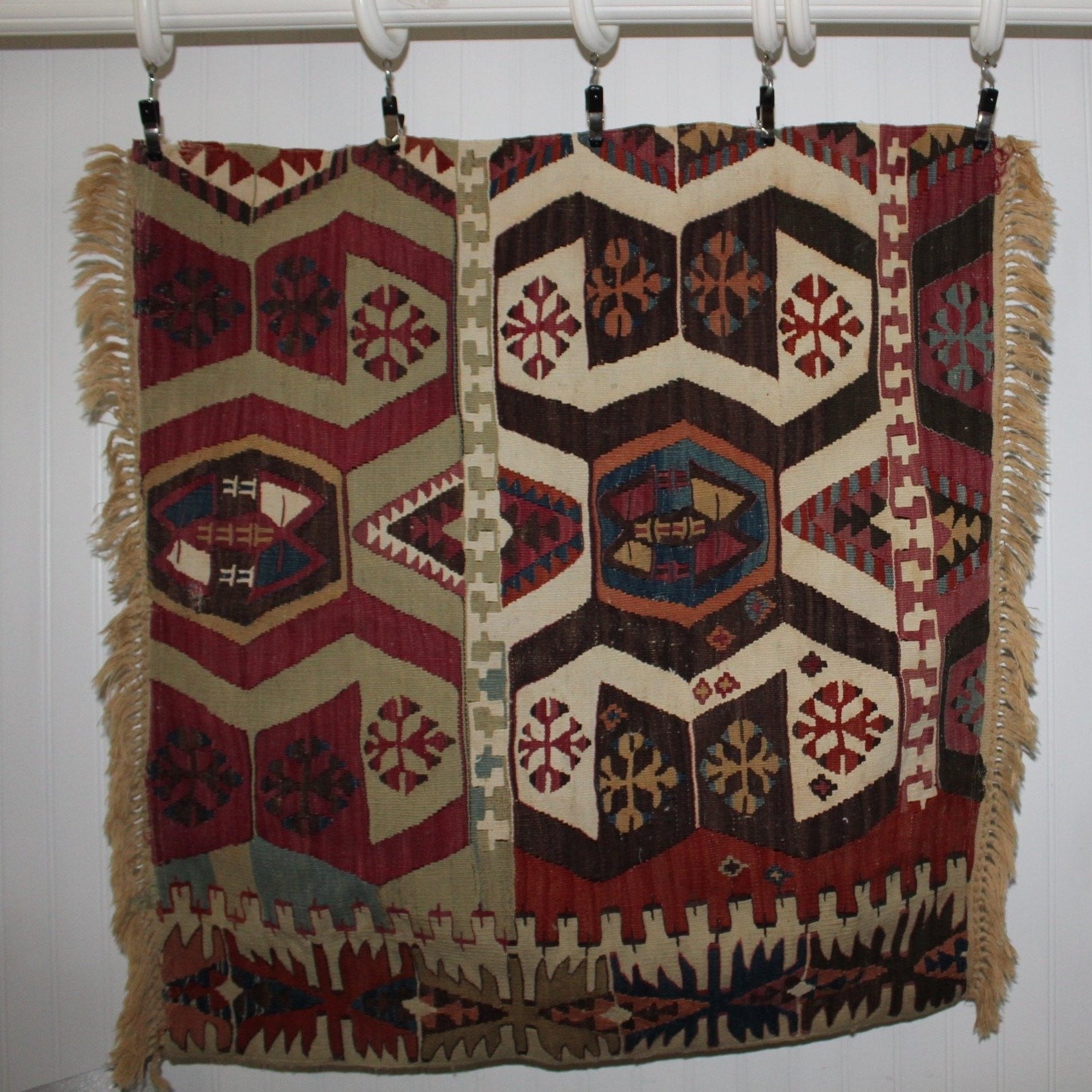 Kilim Large Pillow Cover Wall Decor Vintage Hand Woven Bohemian Chic Eclectic