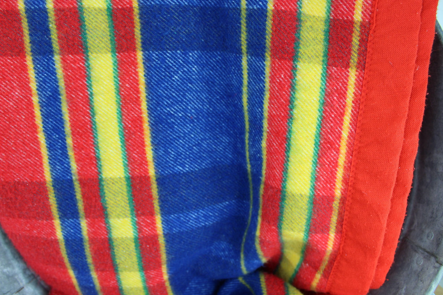 Unbranded Acrylic Blanket France - Primary Bright Colors Heavy Weight - 91" X 80"  large blanket