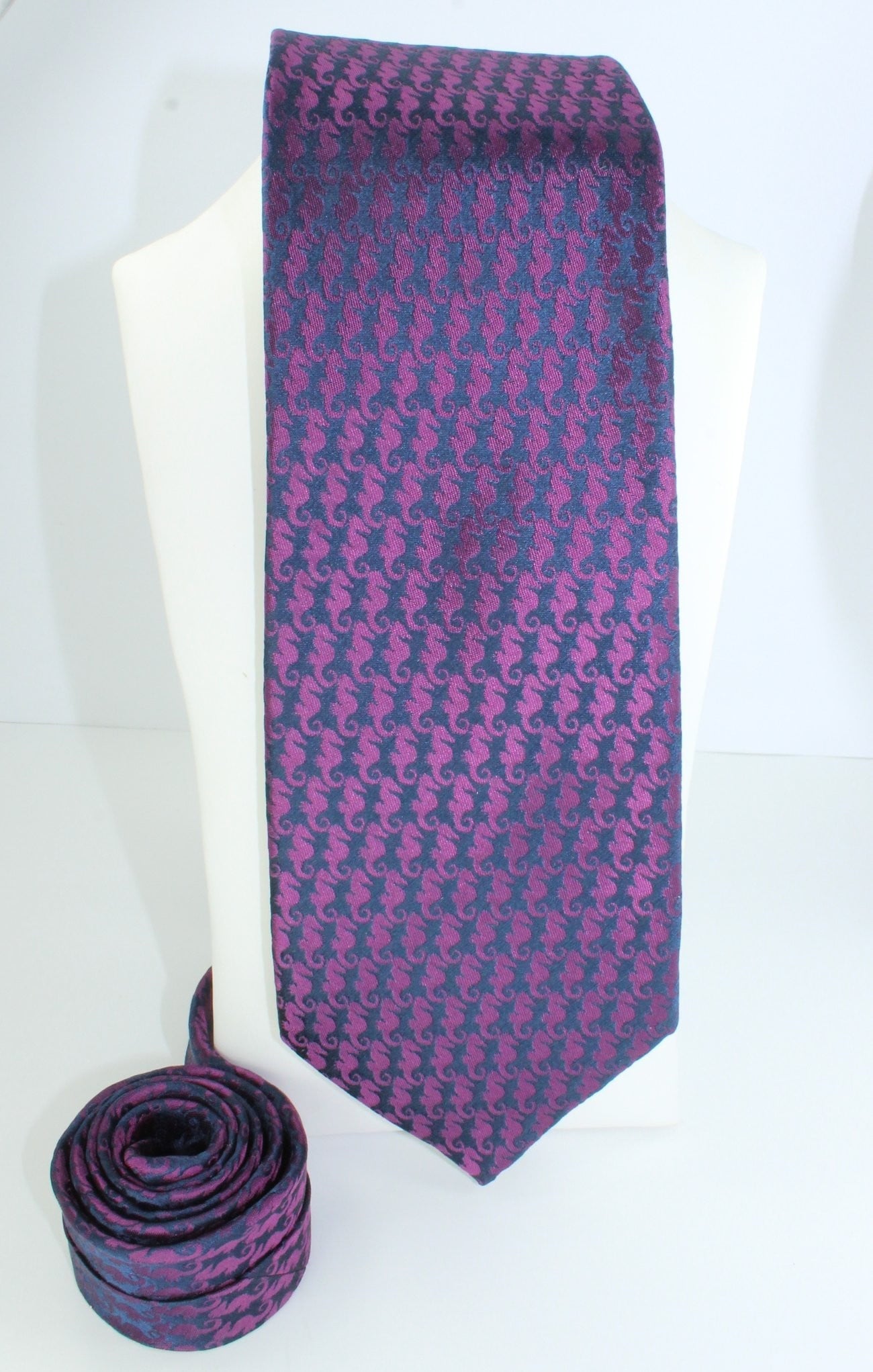 Nature Conservancy Tie - Marine Collection Blue Purple - Silk Hand Made lovely silk fabric