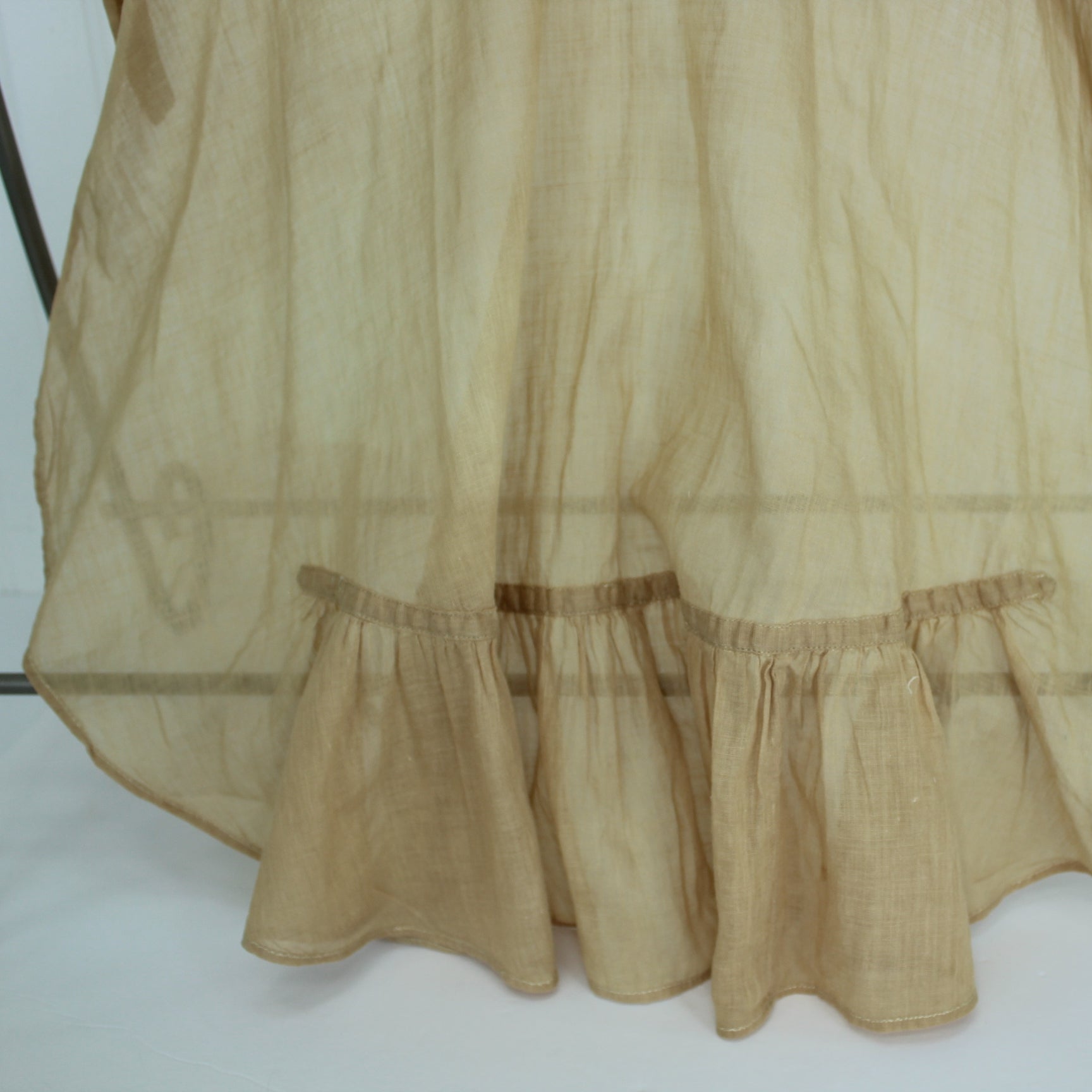 Antique Half Aprons Early 1900's Child & Adult Organdy ruffled front half apron adult slim woman