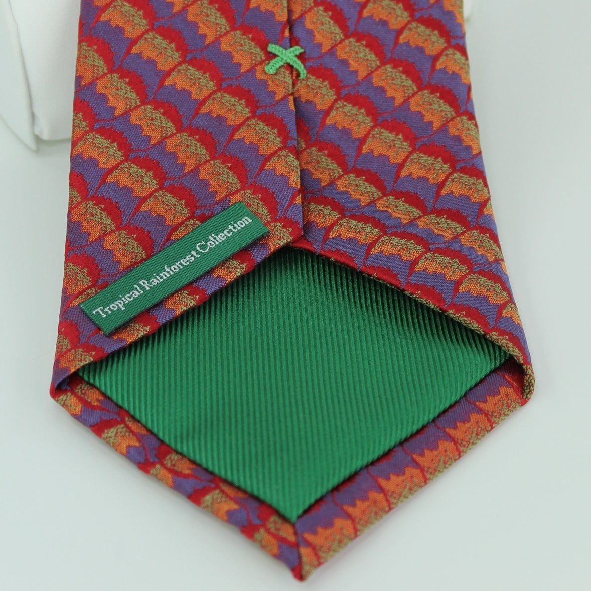 Nature Conservancy Tie - Tropical Rainforest Collection  - Silk Hand Made red purple gold