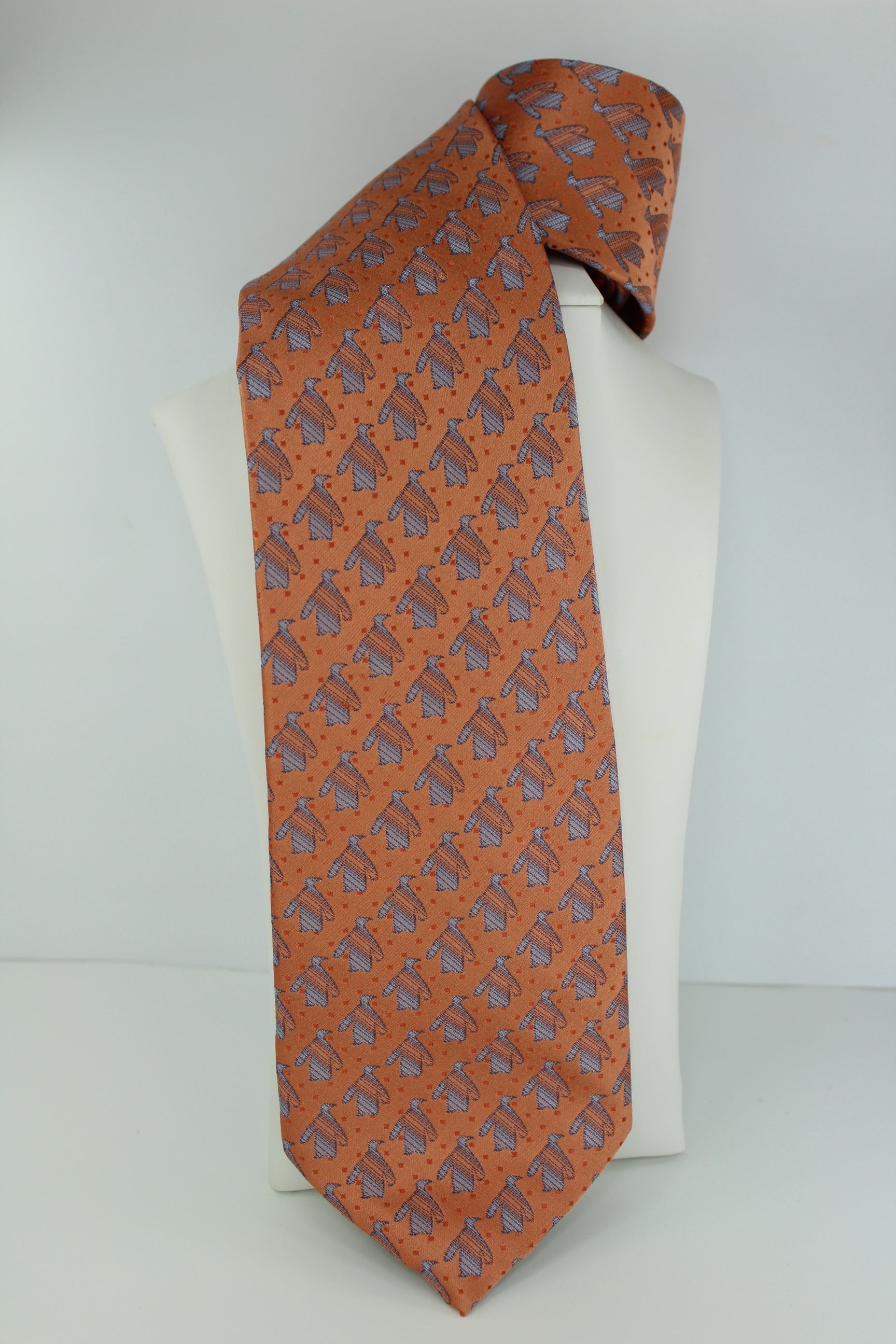 Nature Conservancy Tie - Arctic Collection Parading Penguins - Silk Hand Made loveyly silk fabric