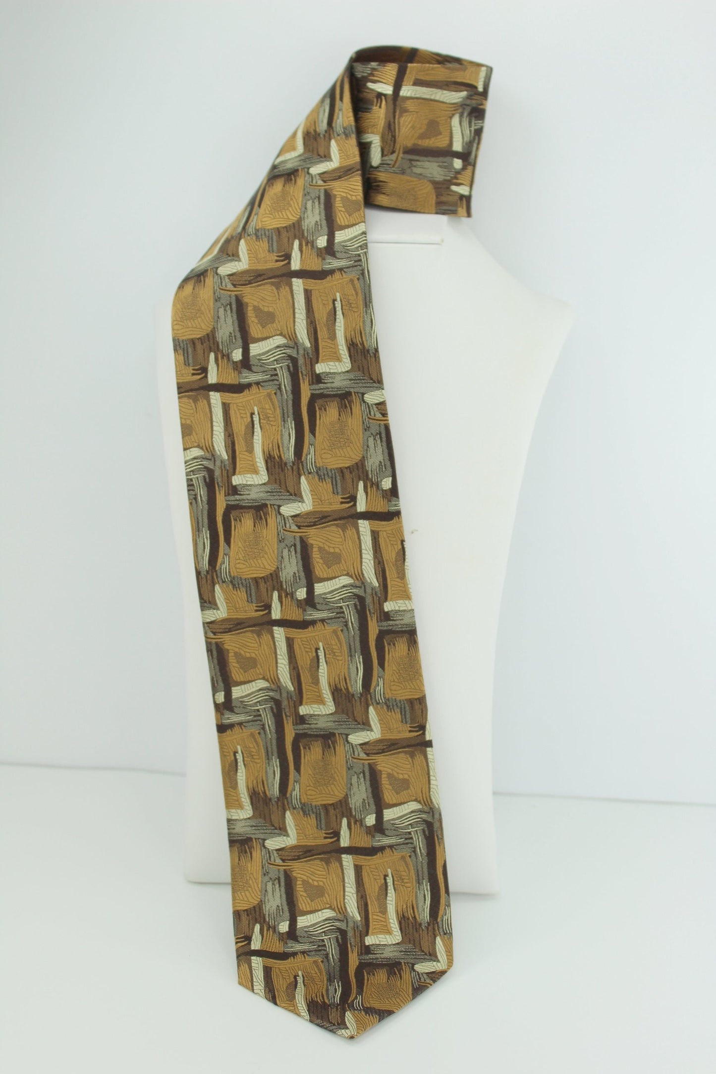 Geoffrey Beene NY 2 Silk Ties - Metallic Sensual Print Dark Brown Fantasy Starfish 2 exceptional ties