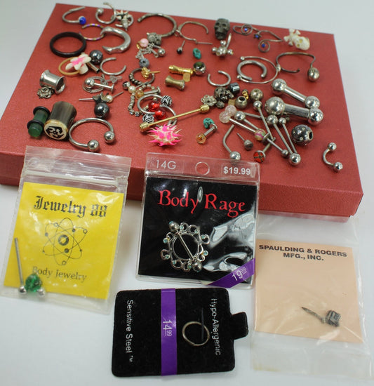 Collection Body Jewelry Lot Variety Pieces Some New package