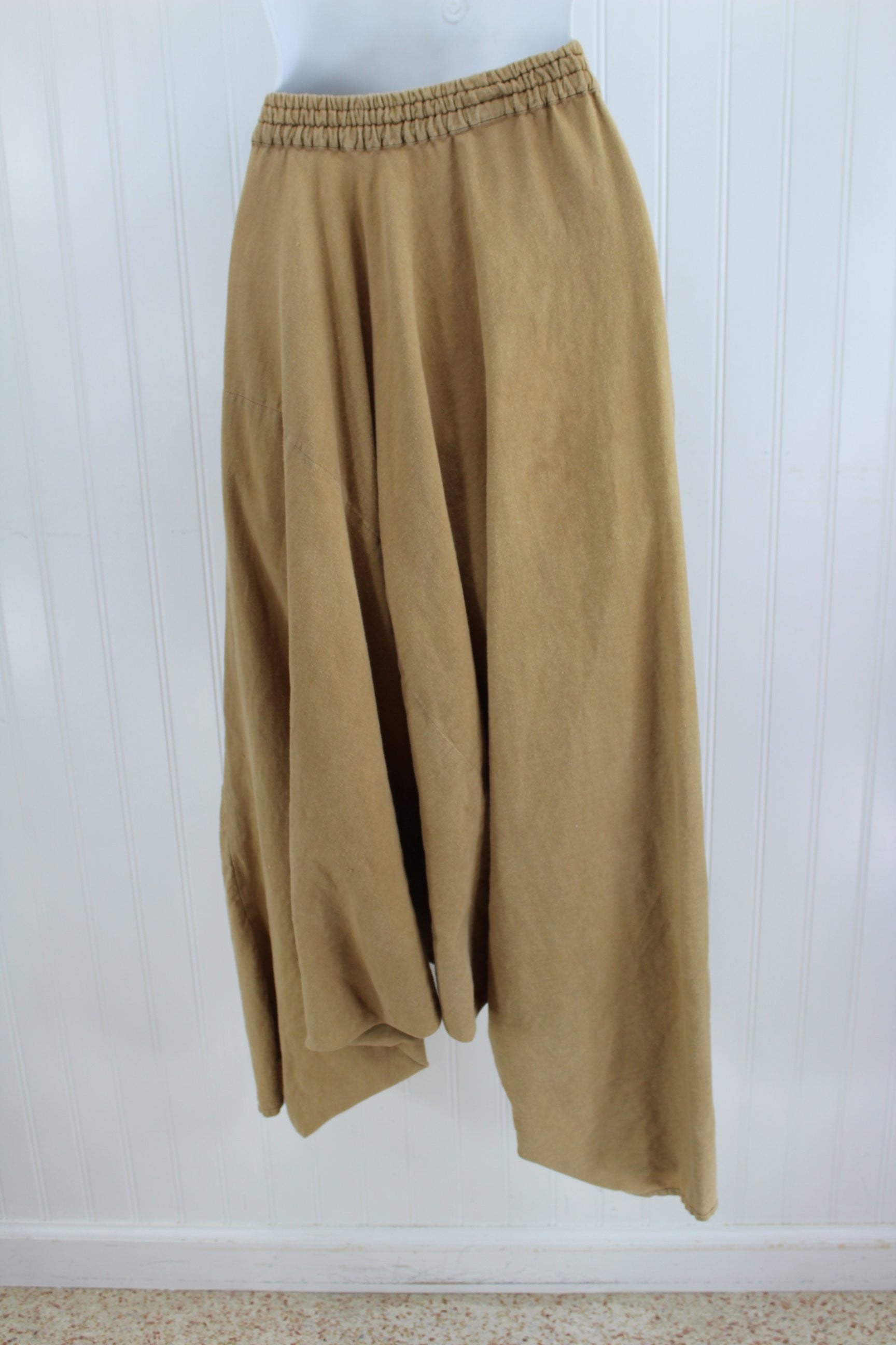Vintage Lila Harem Aladdin Pants - Beige Cotton Linen soft comfy