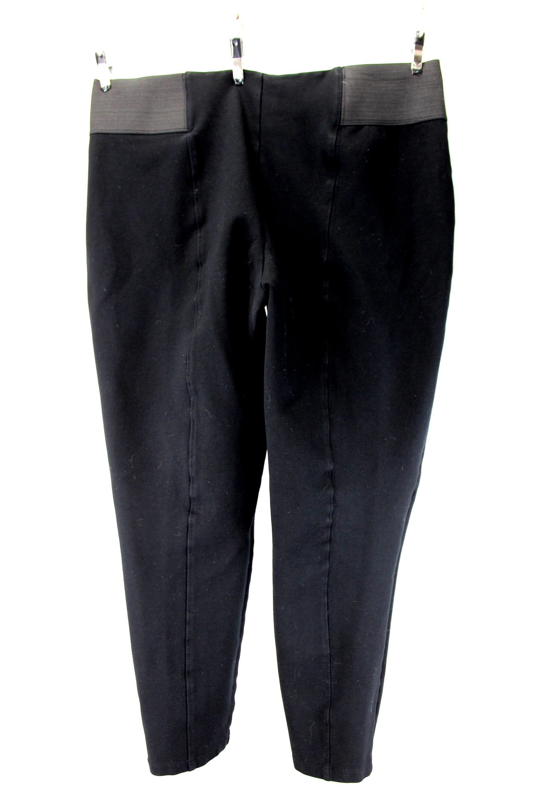 June & Hudson Black Stretch Pants Leggings - Side Elastic - Rayon Nylo